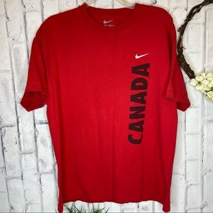 Nike red Canada short sleeves tee shirt XL